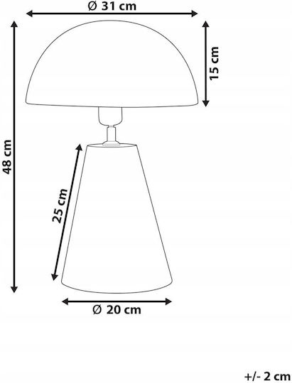 Beliani Lustră Decorativă Negru