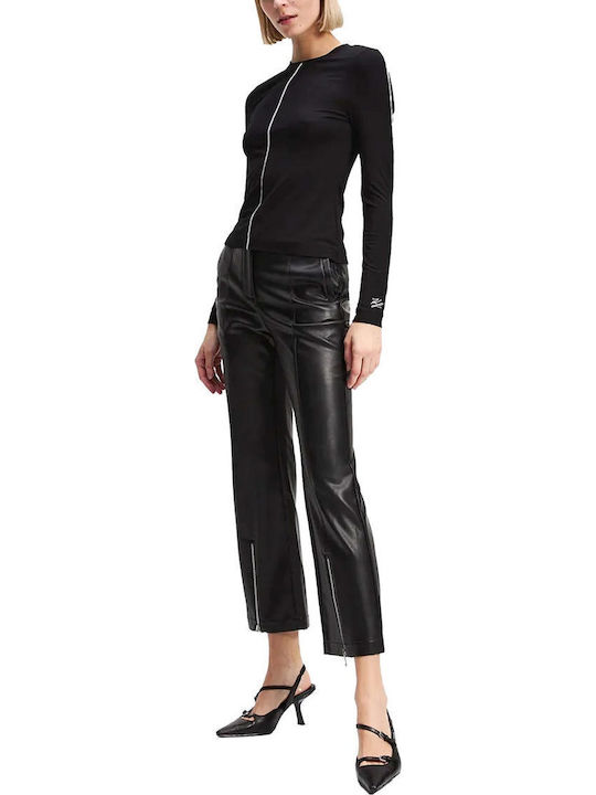 Women's Fabric Trousers Black