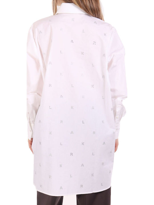 Long Sleeve Women's Cotton Shirt White