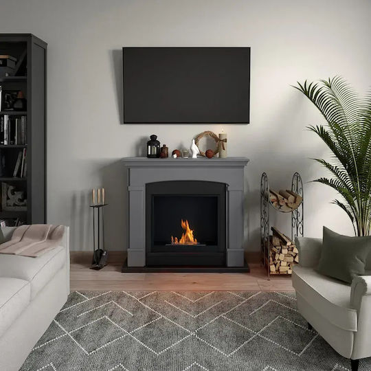 Tagu Indoor Floor Bioethanol Fireplace Gray