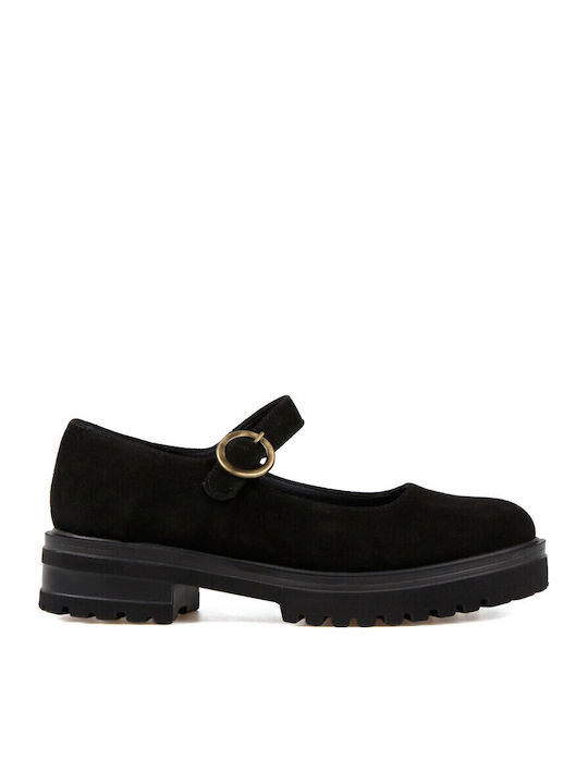 Suede Ballerinas Black