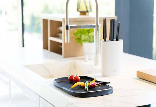 Vialli Design Suprafață de Tăiere pentru Pâine Plastică Neagră 1buc