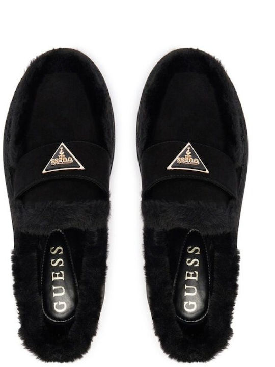 Leather Mules with Low Heel in Black Color