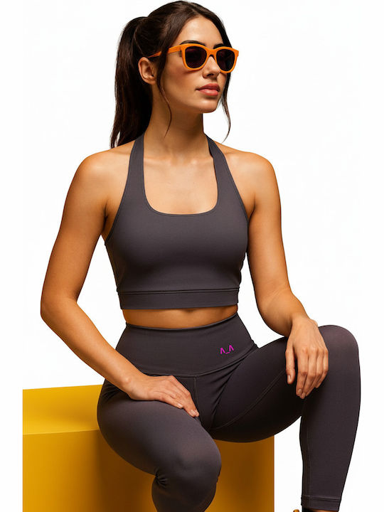 Women's Sports Bra without Padding Charcoal Grey