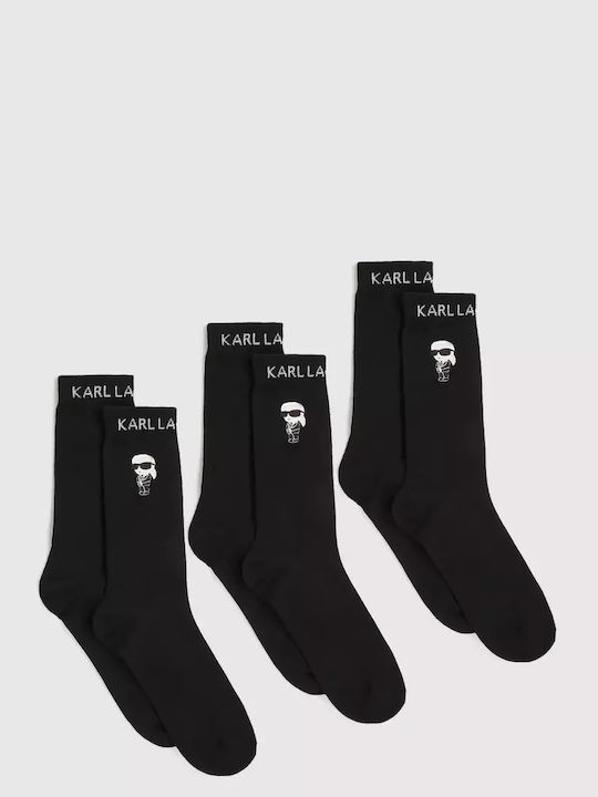 Karl Lagerfeld Чорапи Black 3Пакет
