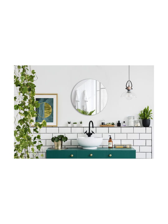 Tulup Oglindă de Perete Diametru 70cm 1buc