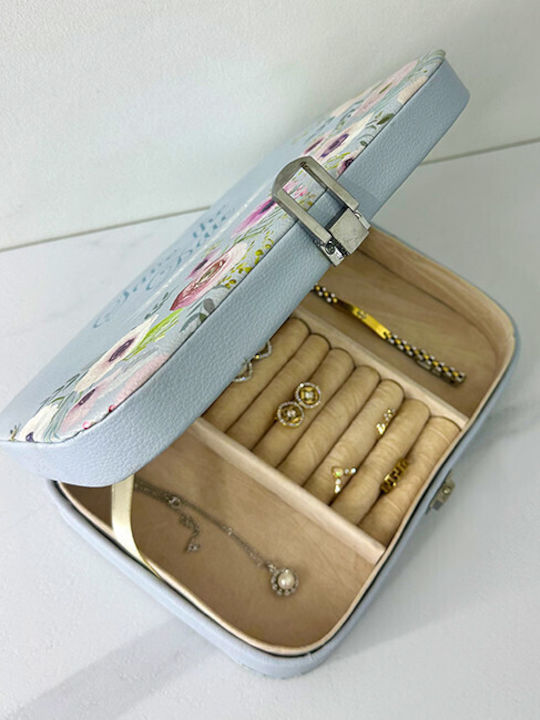 Velve Jewellery Box with Mirror White 24x17.5cm