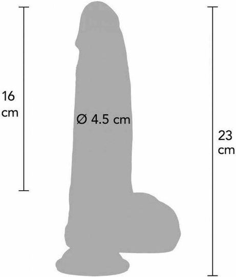 Hidden Desire Realistic Dildo with Scrotum and Suction Cup Flesh 23cm