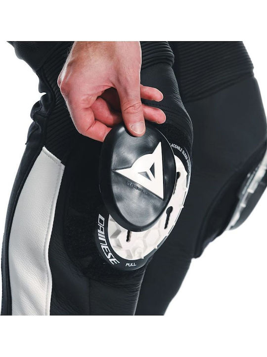 Dainese Super Speed Bărbați Pantaloni Motocicletă Piele Black/White