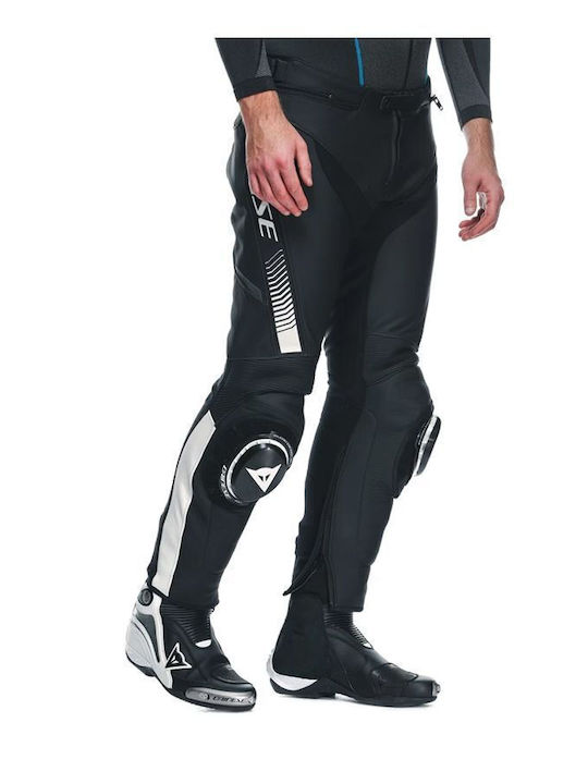 Dainese Super Speed Bărbați Pantaloni Motocicletă Piele Black/White