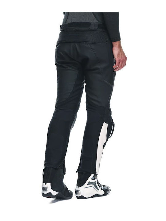 Dainese Super Speed Bărbați Pantaloni Motocicletă Piele Black/White