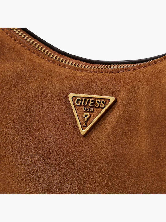 Genuine Damen Hobo Tasche Wildleder Tabac