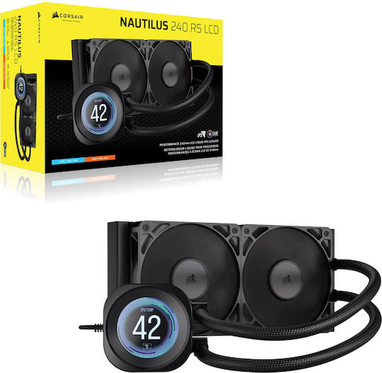 Corsair NAUTILUS 240 RS LCD Water Cooling AIO CPU With 2 120mm Fans And ARGB Lighting