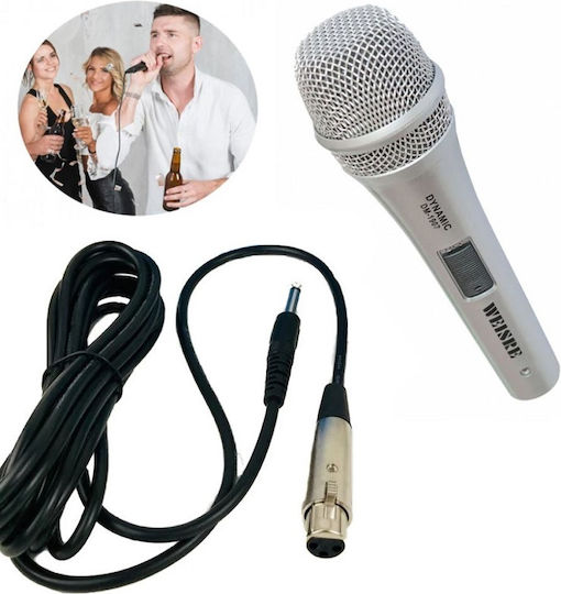 Wired Karaoke Microphone DM-1907 Silver