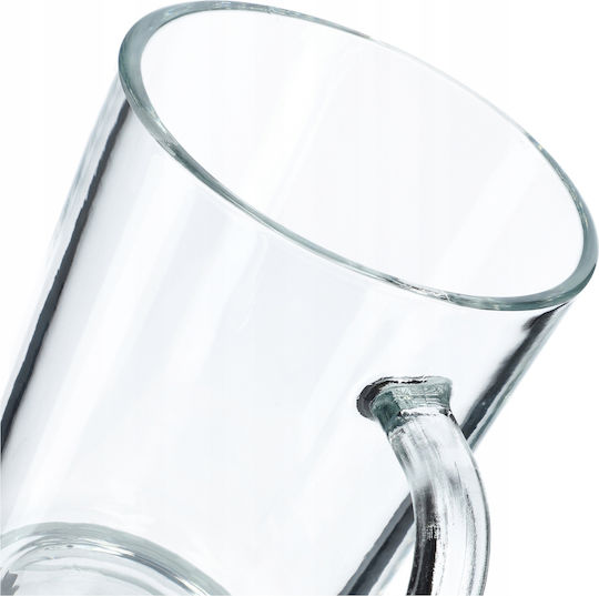 Kadax Cană Sticlă Transparentă 410ml 2buc