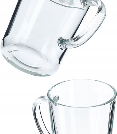 Kadax Cană Sticlă Transparentă 410ml 2buc