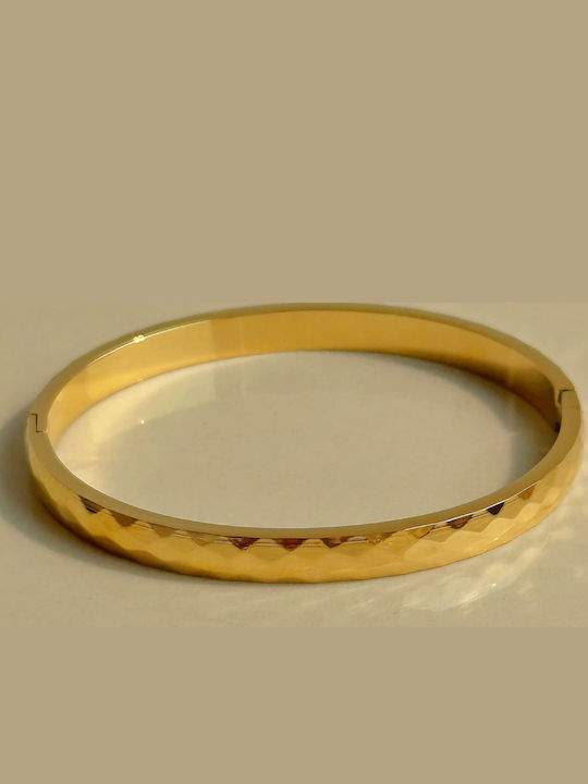 Enotia Damen Armband Handschellen aus Stahl Vergoldet