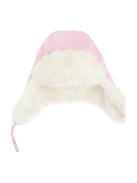 Kinder Mütze Stoff Rosa