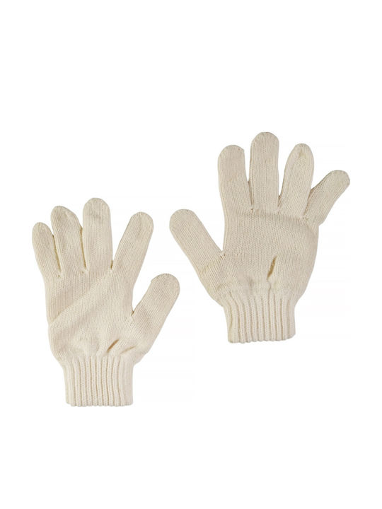 Kids Beanie Set with Scarf Knitted Beige