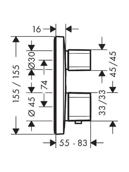 Hansgrohe pentru Duș Argintiu 4011097741697