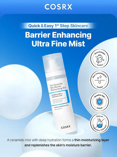 Cosrx Ceramide Skin Barrier Milky Face Mist Facial Toner with Ceramides, Panthenol & Hyaluronic Acid 120ml
