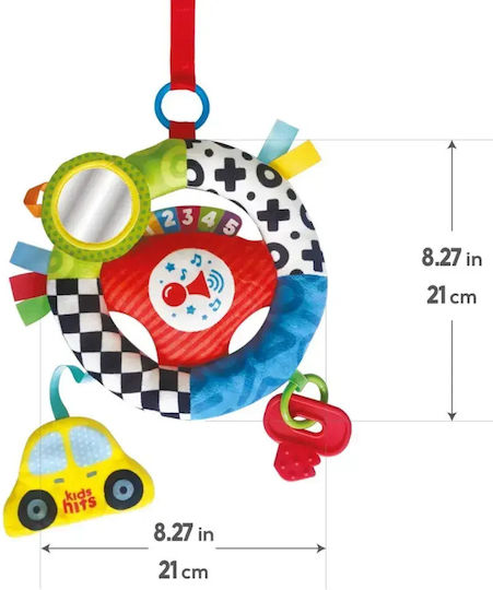 Kids Hits Pendant Toy for Crib and Stroller with Music, Teether, and Mirror for 0++ Months