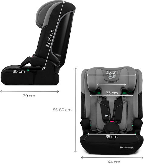 Kinderkraft I-comfy Baby Car Seat High-back Booster i-Size Dark Grey