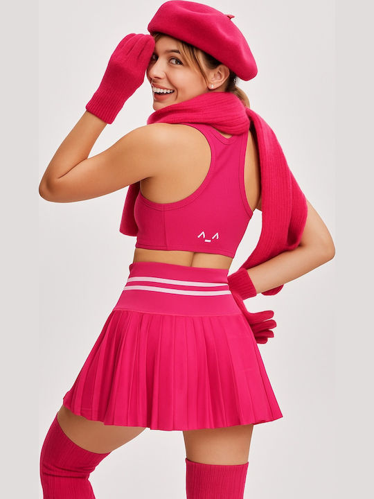 Vivid Pleat Tennisrock Fuchsie