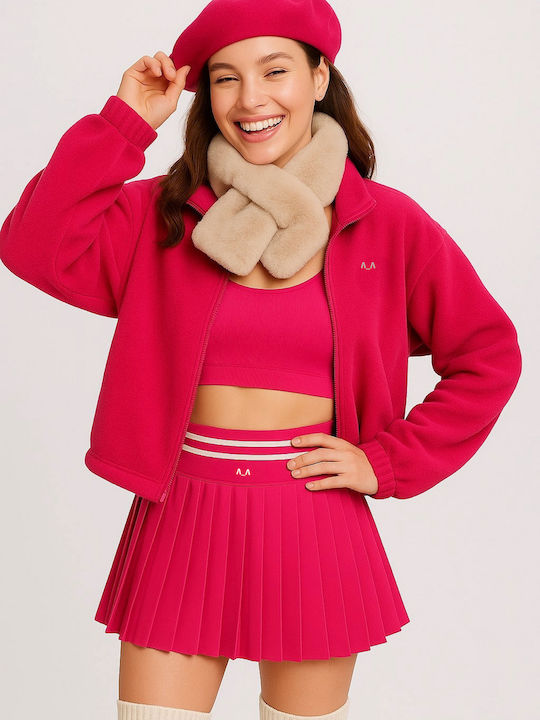 Vivid Pleat Tennisrock Fuchsie