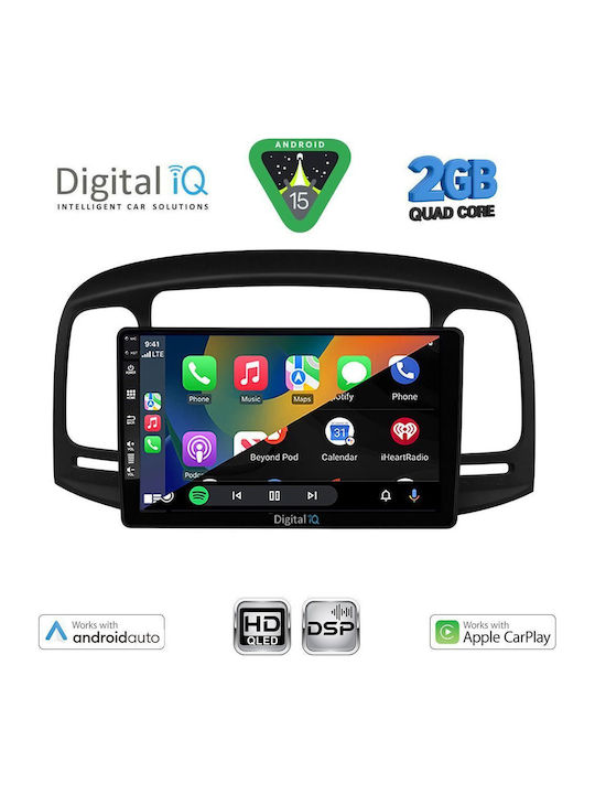 Digital IQ Car Audio System for Hyundai Accent 2005-2012 (Bluetooth/USB/WiFi/GPS/Apple-Carplay/Android-Auto) with Touch Screen 9"