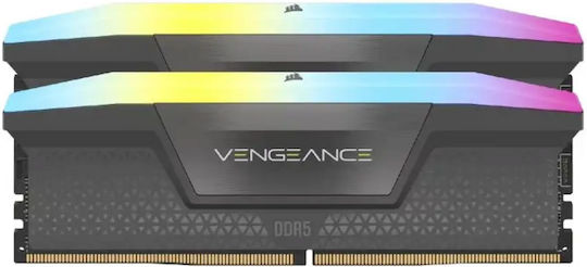 Corsair Vengeance RGB 32GB DDR5 RAM mit 2 Modulen (2x16GB) und Geschwindigkeit 6000 für Schreibtisch
