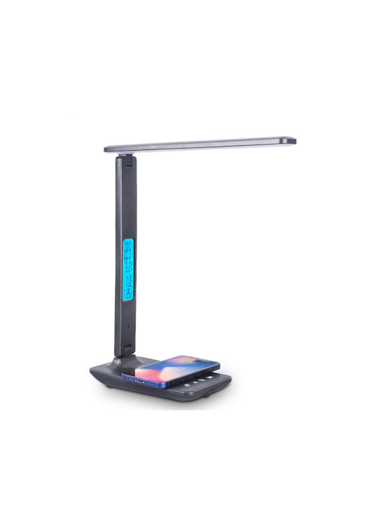 LED Lumină de Birou cu Braț Flexibil în Culoarea Negru