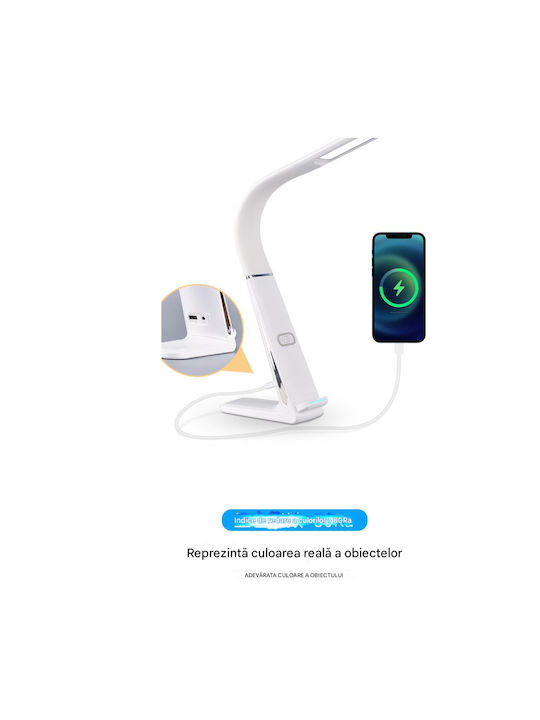 LED Schreibtischlampe mit flexiblem Arm in Weiß Farbe