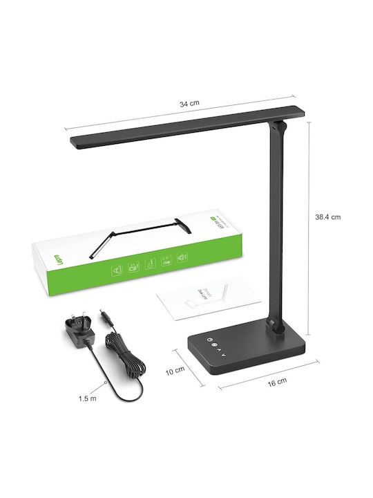 Lampa LED Φωτιστικό Γραφείου σε Μαύρο Χρώμα