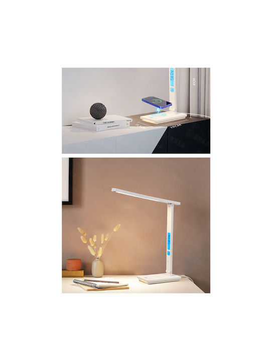 LED Schreibtischlampe mit flexiblem Arm in Weiß Farbe