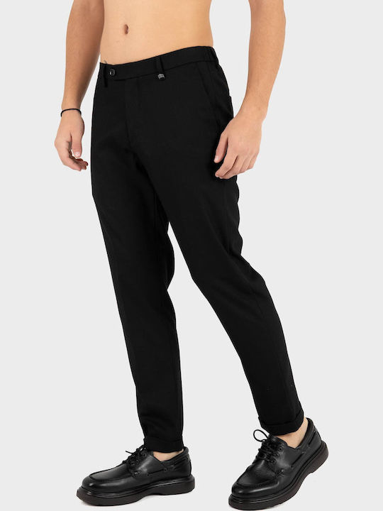 Trousers Elastic in Slim Fit Black