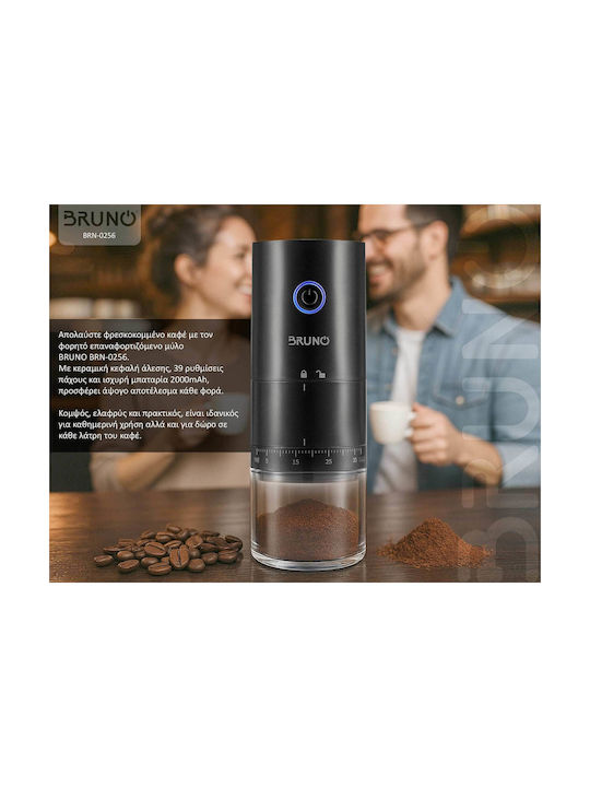 Bruno Electric Set Spice Mills made of Ceramic in Black Color 7.2cm 1pcs
