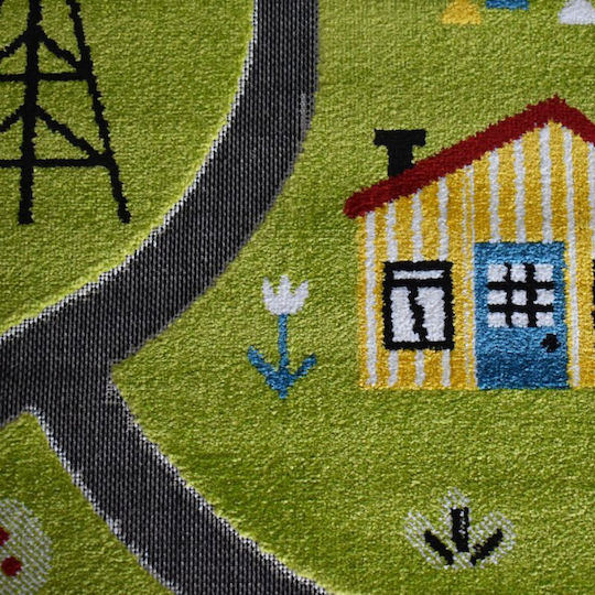 Saray Home Farm Adventure Детско килимче Зелен 133x170см
