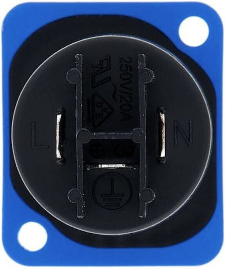 Βύσμα Σασί Powercon Ρεύματος Εισόδου.seetronic Blue