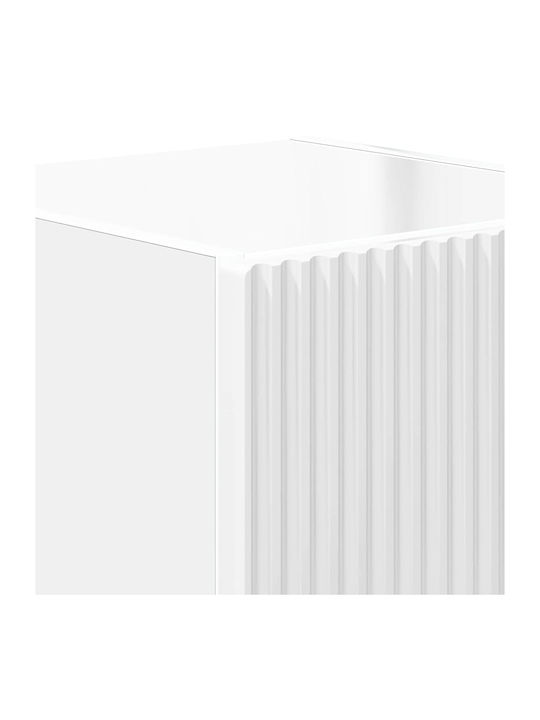 Wall Mounted Living Room Cabinet Made of Particle Board Bright White 30x31x40cm