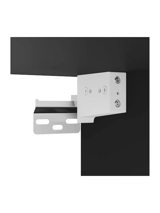 Wall Living Room Cabinet from Particle Board Black 30x31x60cm
