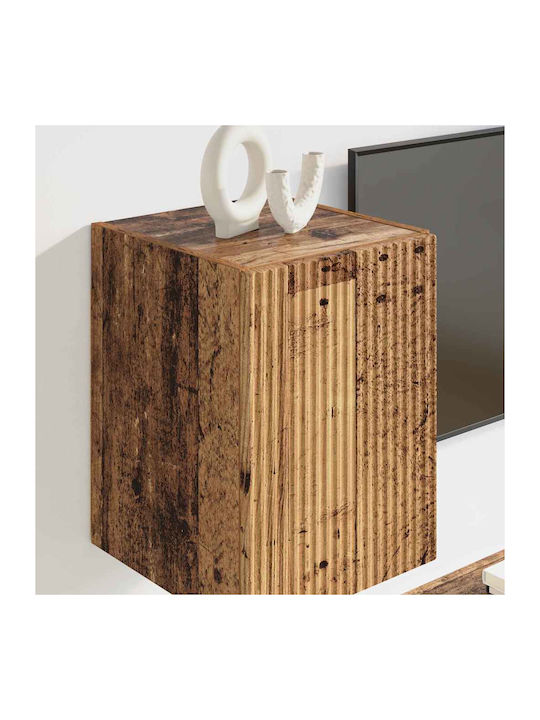 Wall Mounted Living Room Cabinet Made of Particle Board Old Wood 30x31x40cm