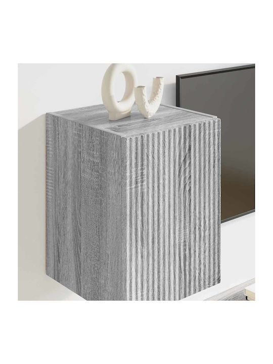 Wand-Kremlampe Wohnzimmer aus Spanplatte Grau Sonom 30x31x40cm