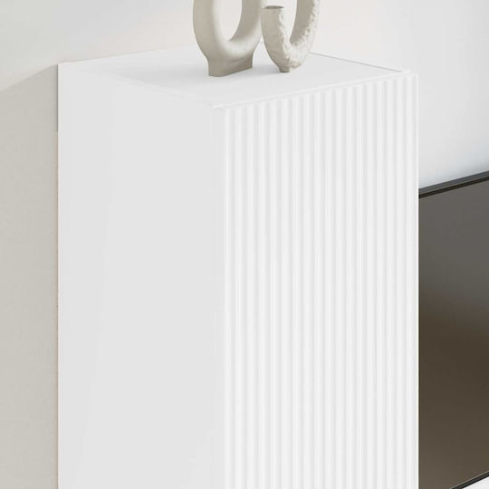 Hängeschrank fürs Wohnzimmer aus Spanplatte Weiß 30x31x60 cm
