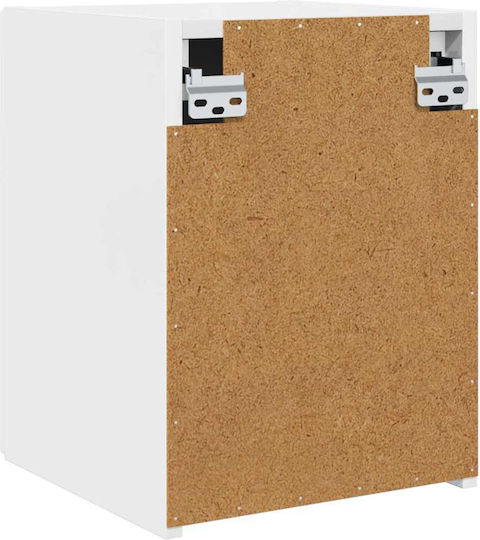Dulap Suspendat pentru Sufragerie din Placă Aglomerată Alb Lucios 30x31x40 cm