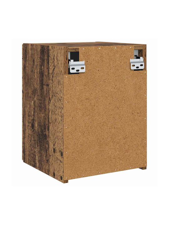 Wall Mounted Living Room Cabinet Made of Particle Board Old Wood 30x31x40cm