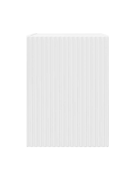 Wall Mounted Living Room Cabinet Made of Particle Board Bright White 30x31x40cm