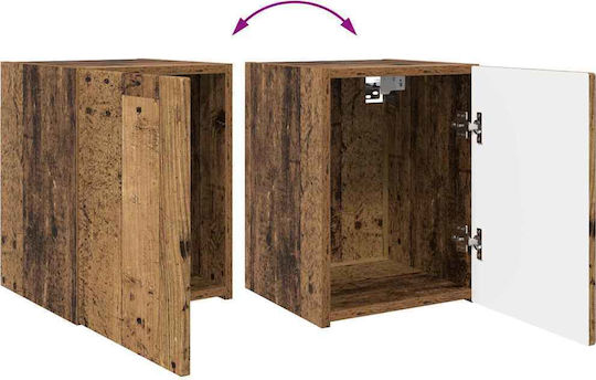 Hängeschrank fürs Wohnzimmer aus Spanplatte Altholz 30x31x40 cm