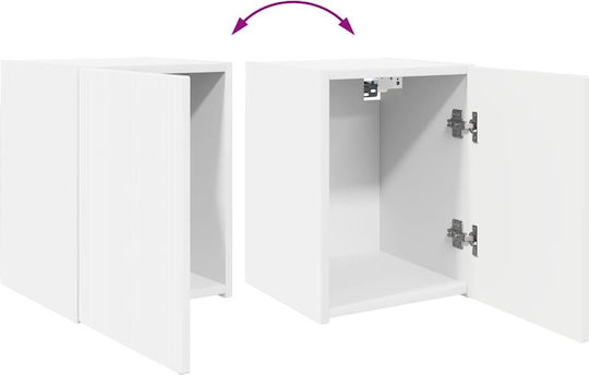 Hängeschrank fürs Wohnzimmer aus Spanplatte Weiß 30x31x40 cm