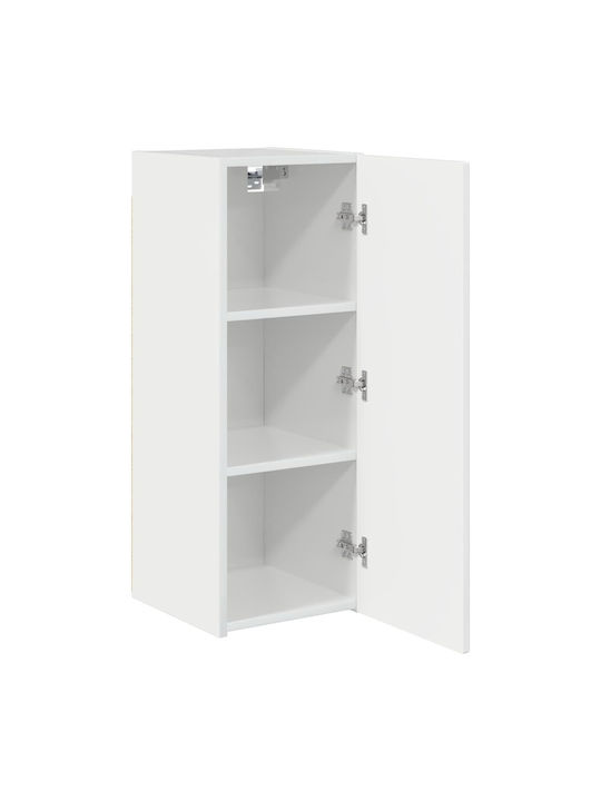 Wall Living Room Cabinet made of Particle Board Bright White 30x31x80cm